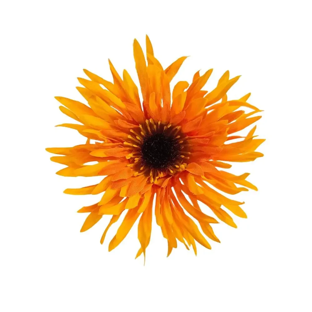Artificial Fall Silk Flower Stems 41pc Orange Yellow Rust Mum Daisy Floral Decor